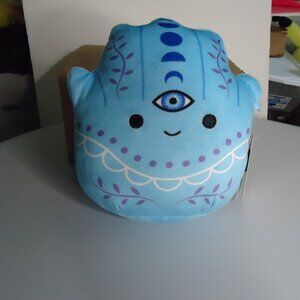 Squishmallows Gisla The Hamsa Spiritual Hand 7” Blue Plush Third Eye